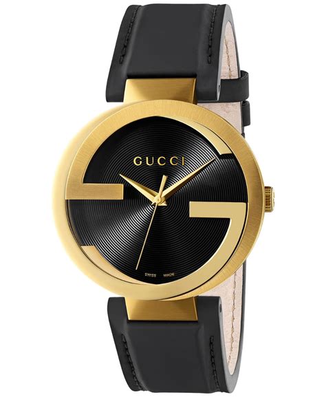 small black leather gucci watch|leather Gucci watch strap 42mm.